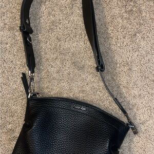Calvin Klein Textured Black Shoulder Bag